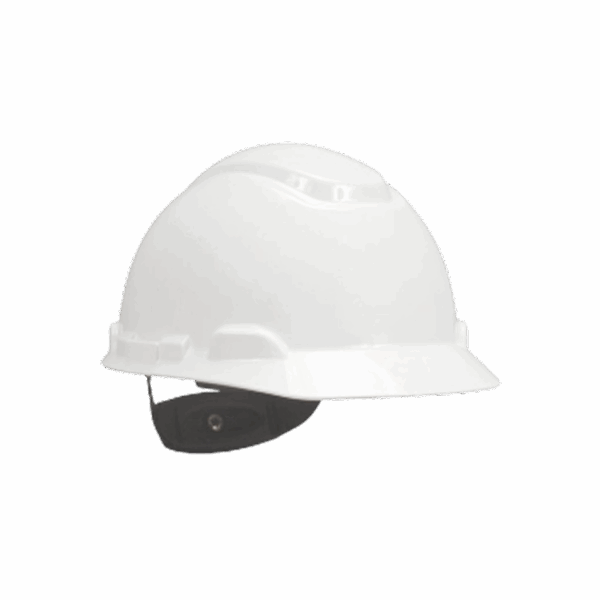 3M™ Hard Hat, White 4-Point Ratchet Suspension H-701R, 20 EA/Case