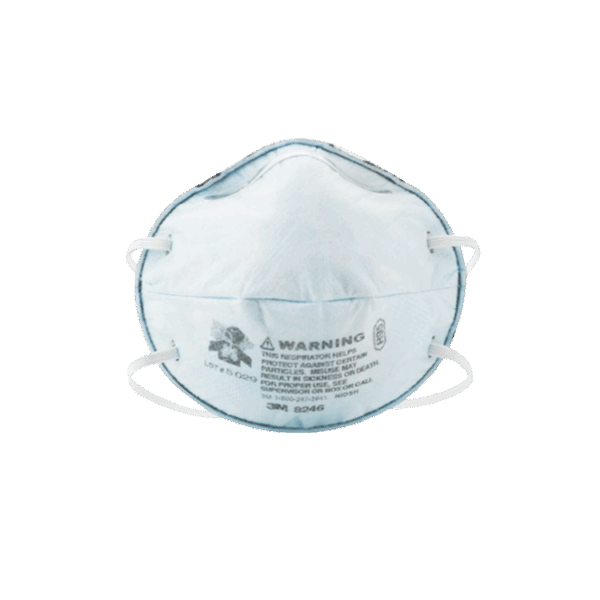3M™ Particulate Respirator 8246, P2R95, with Nuisance Level Acid Gas Relief, 20EABox, 6 BoxesCase