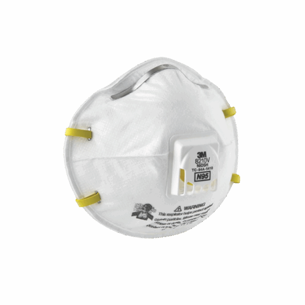 3M™ Particulate Respirator with Valve 8210V, N95, 10 eaBox, 8 BoxesCase