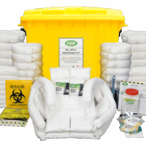 SABER OIL SPILL RESPONSE KIT - WHEELIE BIN 660 LITER - SO660-SK-WB Spill Kits