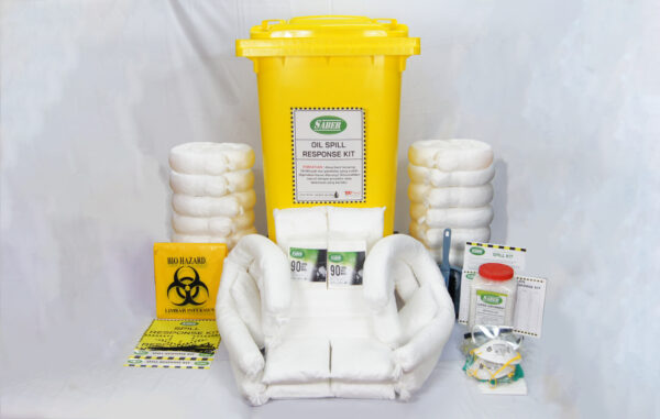 SABER OIL SPILL RESPONSE KIT - WHEELIE BIN 240 LITER - SO240-SK-WB Spill Kits