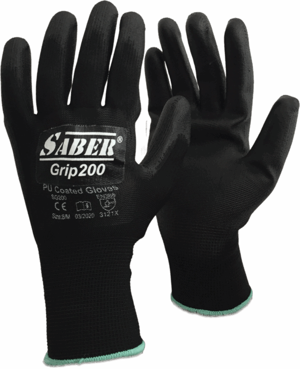SABER GRIP 200 SG-200 PU COATED GLOVES